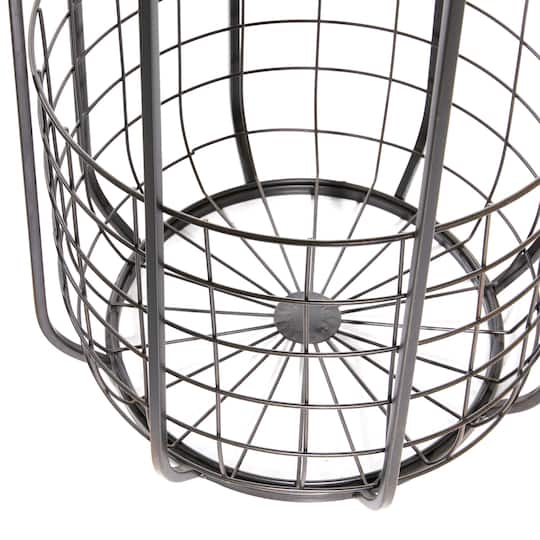 16" Black Industrial Compact Accent Table